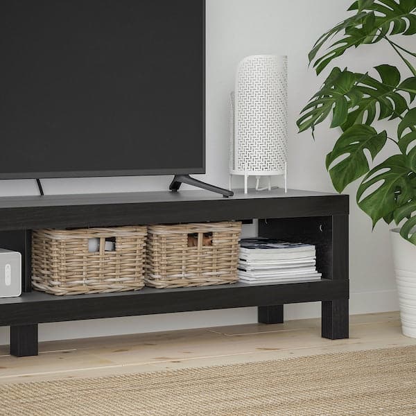 LACK - TV bench, black-brown, 160x35x36 cm - best price from Maltashopper.com 20498904