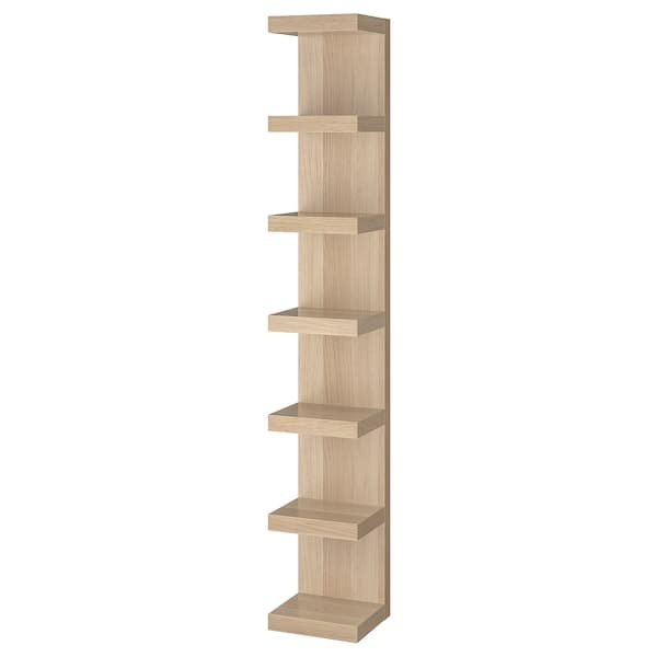 Ikea LACK - Wall shelf unit, white stained oak effect, 30x190 cm