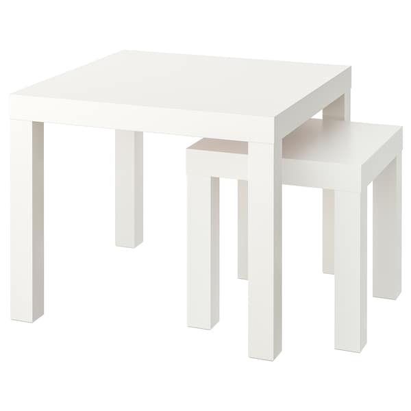 LACK - Nest of tables, set of 2, white - best price from Maltashopper.com 59442727