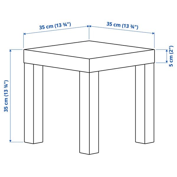 Ikea LACK - Side table, white, 35x35 cm