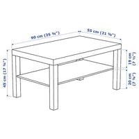 LACK - Coffee table, white stained oak effect, 90x55 cm - best price from Maltashopper.com 50319029