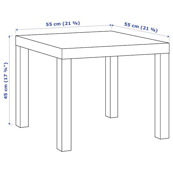 LACK - Side table, white stained oak effect, 55x55 cm - best price from Maltashopper.com 70319028