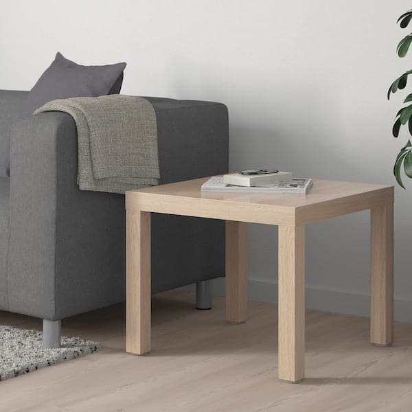 LACK - Side table, white stained oak effect, 55x55 cm - best price from Maltashopper.com 70319028