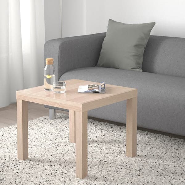 LACK - Side table, white stained oak effect, 55x55 cm - best price from Maltashopper.com 70319028