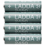 LADDA rechargeable battery, HR06 AA 1.2V, 2450mAh, 4 pack
