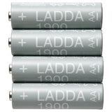 LADDA rechargeable battery, HR06 AA 1.2V, 1900mAh, 4 pack