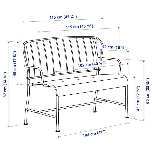 LÄCKÖ - 2-seat sofa, outdoor, grey - best price from Maltashopper.com 50522733