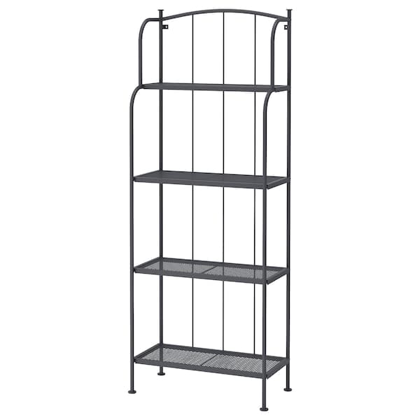 LÄCKÖ - Shelving unit, outdoor, grey, 61x160 cm