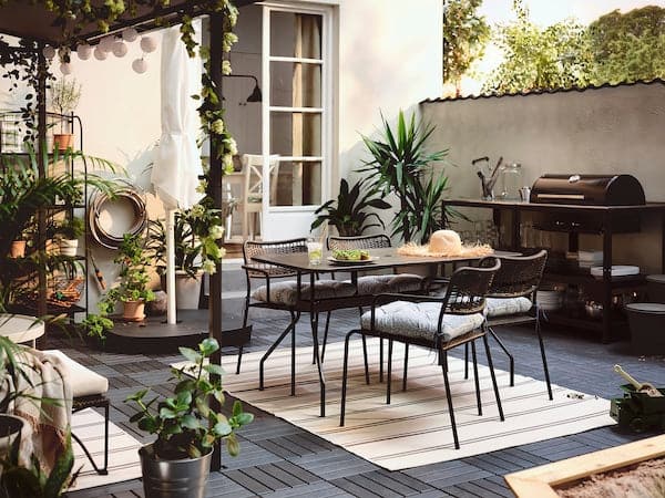 Ikea LÄCKÖ - Garden Chair with Armrests ,
