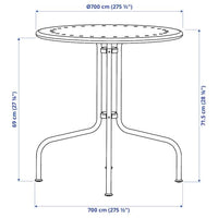 LÄCKÖ - Table, outdoor, grey, 70 cm - best price from Maltashopper.com 40151841