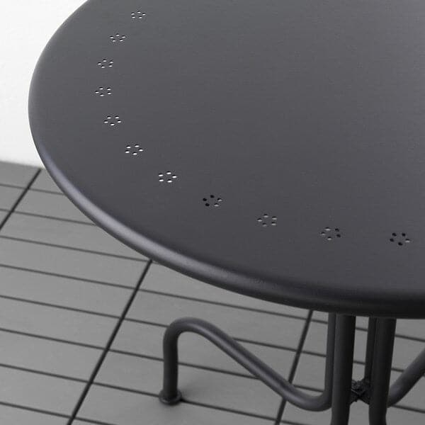 Ikea LÄCKÖ / VIHOLMEN - Table+2 chairs, outdoor, grey/dark grey ,