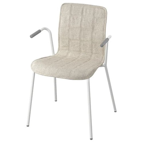 LÄKTARE - Meeting chair, light beige/white ,