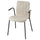 LÄKTARE - Meeting chair, light beige/black ,