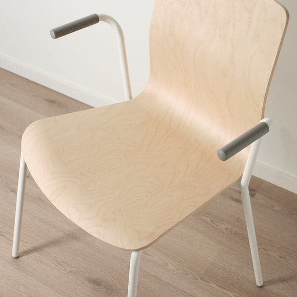 LÄKTARE - Conference chair, birch veneer/white - best price from Maltashopper.com 09503191
