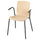 LÄKTARE - Meeting chair, birch veneer/black ,