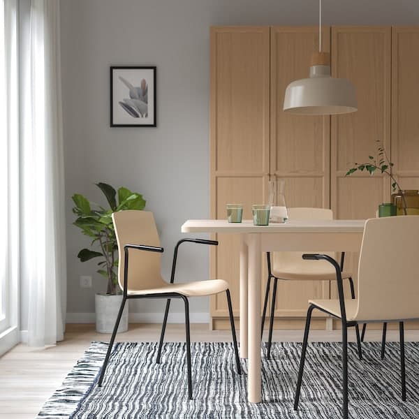 LÄKTARE - Meeting chair, birch veneer/black , - Premium  from Ikea - Just €90.99! Shop now at Maltashopper.com