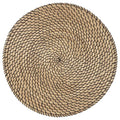 LÄTTAD place mat, seagrass/black, 37 cm