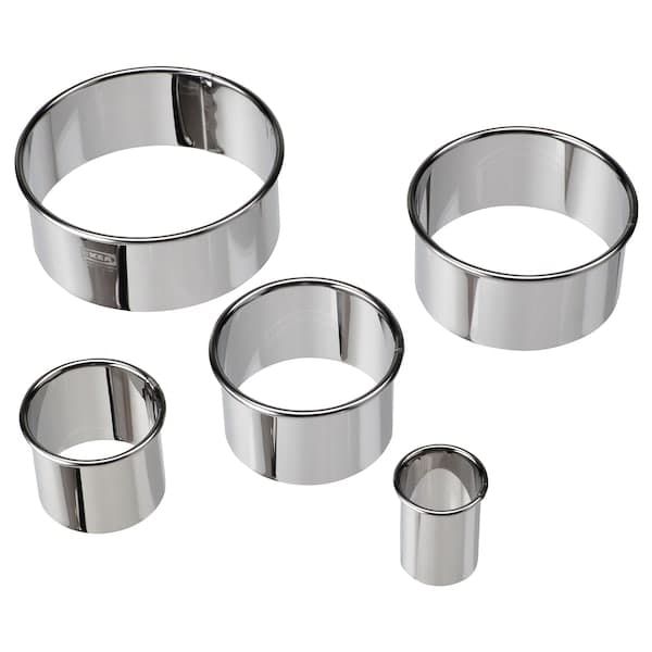 LÄTTBAKAD - Cookie cutter, set of 5, silver-colour - best price from Maltashopper.com 90480161