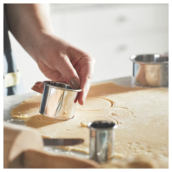 LÄTTBAKAD - Cookie cutter, set of 5, silver-colour - best price from Maltashopper.com 90480161