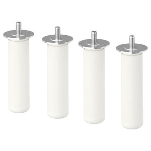 Ikea LÄTTHET - Leg, white/metal, 11 cm