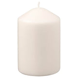 LÄTTNAD unscented block candle, natural, 10 cm 26 hr