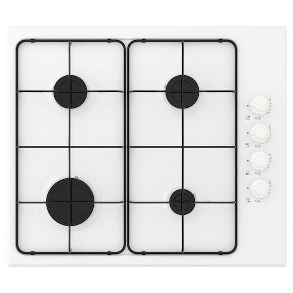 LAGAN Gas cooktop, white, 59 cm , 59 cm