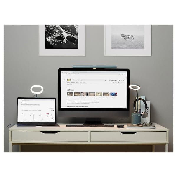 LAGERGÅNG - LED screen lamp, adjustable light intensity/turquoise , - best price from Maltashopper.com 10542422