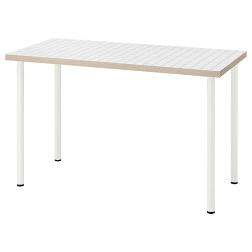 LAGKAPTEN / ADILS - Desk, white anthracite/white, 120x60 cm