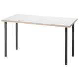 LAGKAPTEN / ADILS desk, white anthracite/dark grey, 140x60 cm
