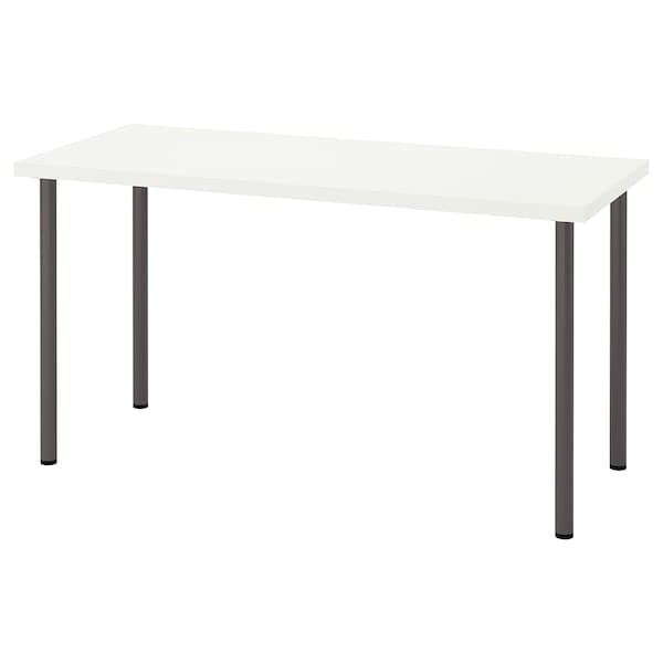 Ikea LAGKAPTEN / ADILS - Desk, white/dark grey, 140x60 cm