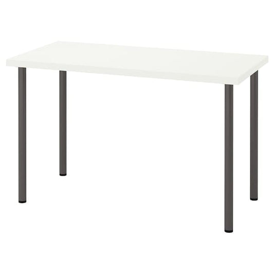 Ikea LAGKAPTEN / ADILS - Desk, white/dark grey, 120x60 cm