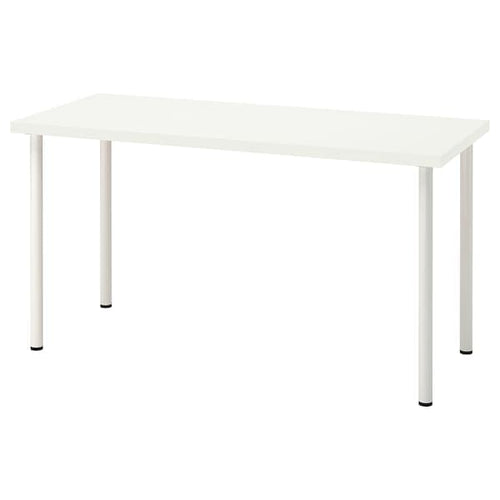 LAGKAPTEN / ADILS - Desk, white, 140x60 cm