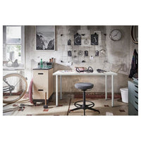 LAGKAPTEN / ADILS - Desk, white, 140x60 cm - best price from Maltashopper.com 59417153