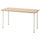 LAGKAPTEN / ADILS desk, white stained oak effect/white, 140x60 cm