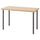 LAGKAPTEN / ADILS desk, white stained oak effect/dark grey, 120x60 cm