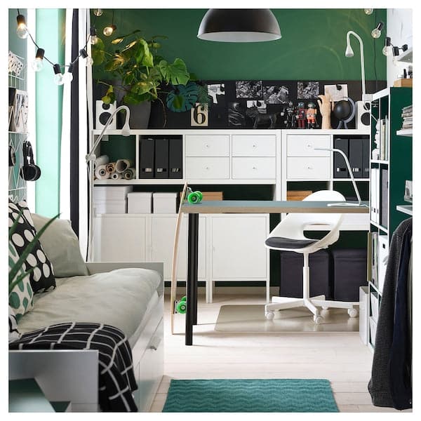 Ikea LAGKAPTEN / ADILS - Desk, grey-turquoise/black, 120x60 cm