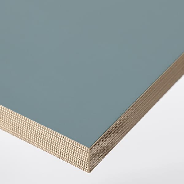 LAGKAPTEN / ADILS - Desk, grey-turquoise/black, 140x60 cm - best price from Maltashopper.com 59523455