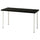 LAGKAPTEN / ADILS desk, black-brown/white, 140x60 cm