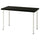 LAGKAPTEN / ADILS desk, black-brown/white, 120x60 cm