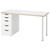 LAGKAPTEN / ALEX - Desk, white anthracite/white, 120x60 cm - best price from Maltashopper.com 99508410