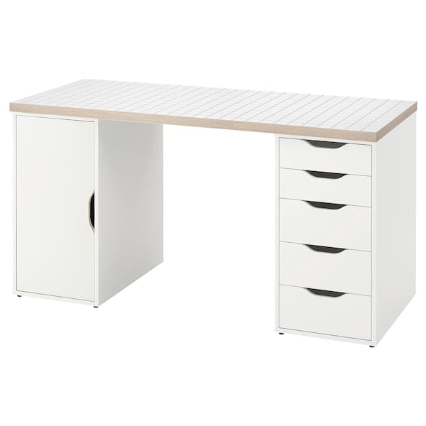 LAGKAPTEN / ALEX - Desk, white/anthracite, 140x60 cm