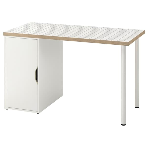 LAGKAPTEN / ALEX - Desk, white/anthracite, 120x60 cm - best price from Maltashopper.com 29521453