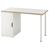 LAGKAPTEN / ALEX desk, white/anthracite, 120x60 cm