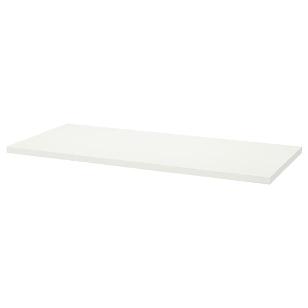 LAGKAPTEN / ALEX - Desk, white/white stained oak effect, 140x60 cm - best price from Maltashopper.com 19432004