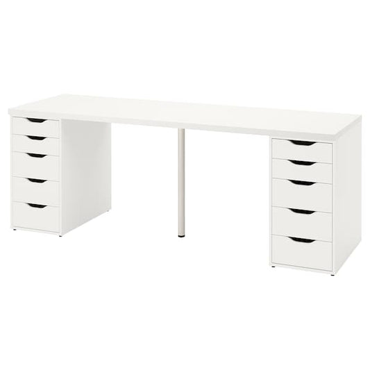 Ikea LAGKAPTEN / ALEX - Desk, white, 200x60 cm