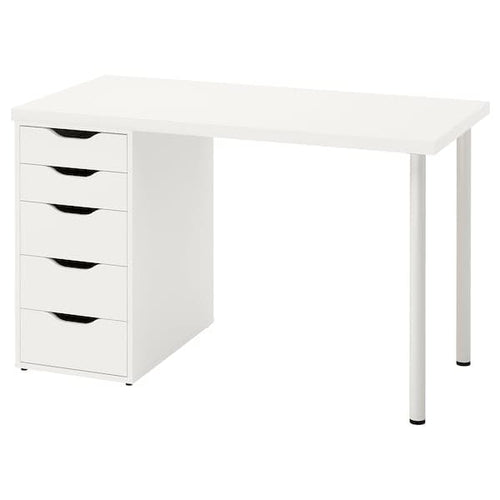 LAGKAPTEN / ALEX desk, white, 120x60 cm