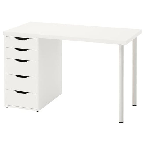 LAGKAPTEN / ALEX - Desk, white, 120x60 cm