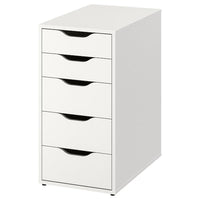 LAGKAPTEN / ALEX - Desk, white stained oak effect/white, 120x60 cm - best price from Maltashopper.com 09416962