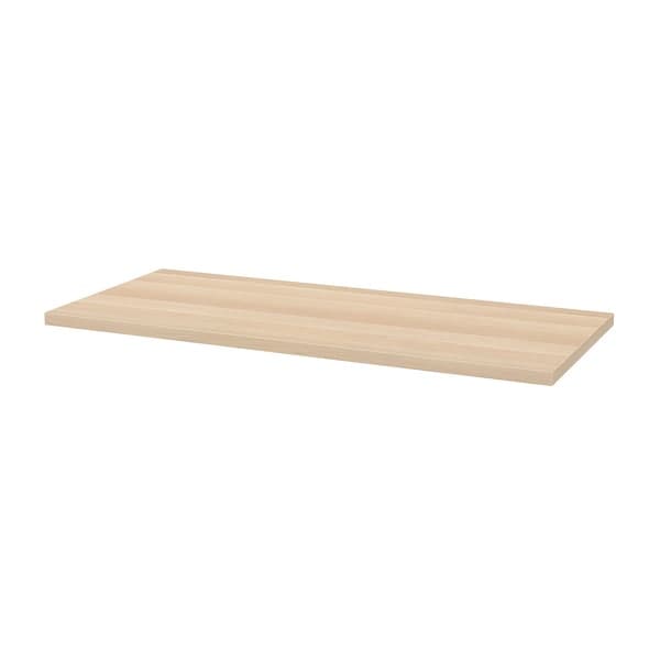 LAGKAPTEN / ALEX - Desk, white stained oak effect/white, 140x60 cm - best price from Maltashopper.com 49432026