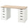LAGKAPTEN / ALEX - LAGKAPTEN / ALEX Desk, white stained oak effect/white, 140x60 cm